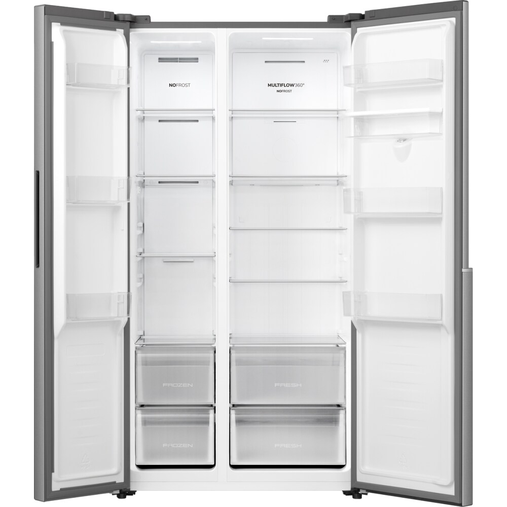 Side by Side GORENJE NRS917D41XWD, NoFrost Plus, 541 l, H 178.6 cm, Clasa D, Dozator apa, argintiu