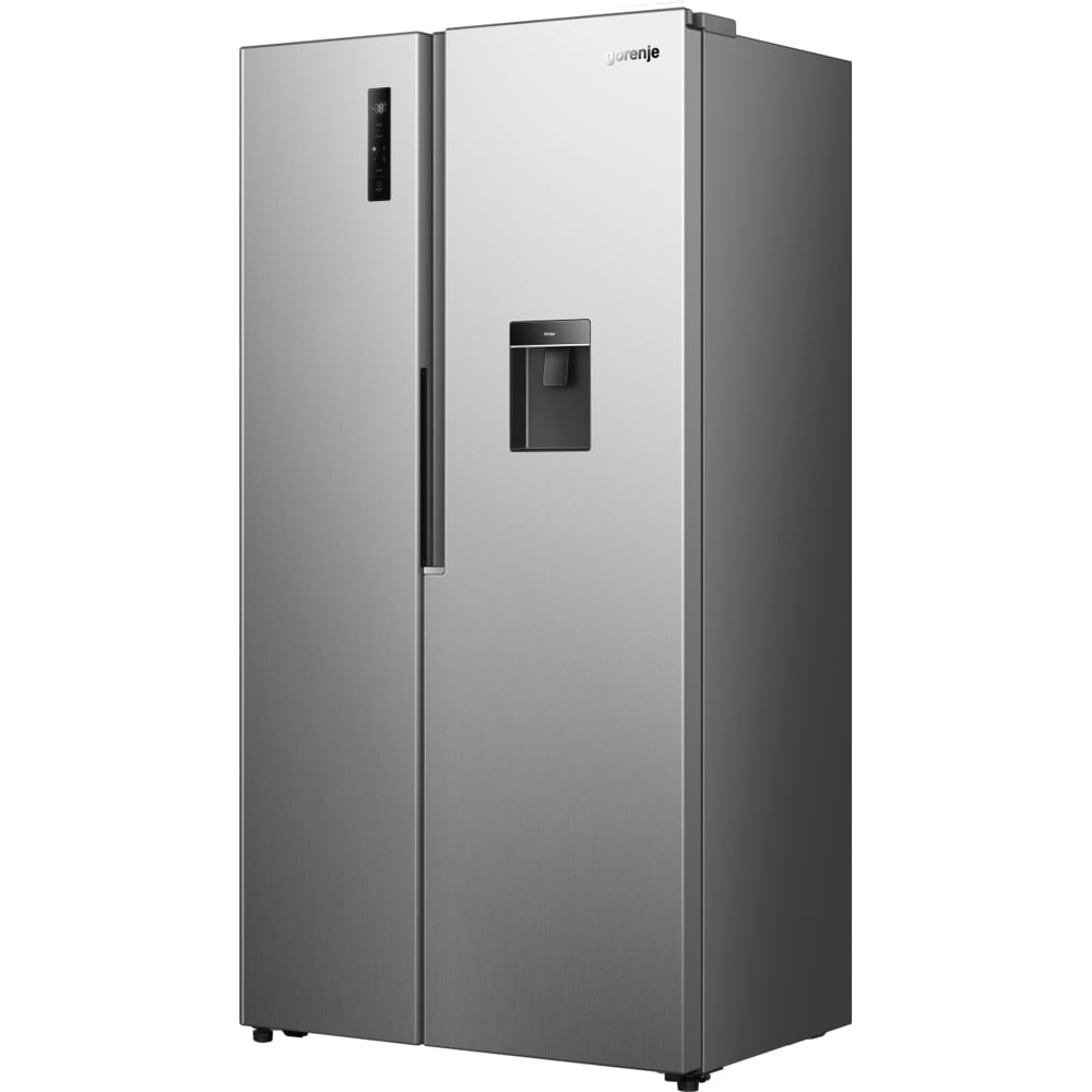 Side by Side GORENJE NRS917D41XWD, NoFrost Plus, 541 l, H 178.6 cm, Clasa D, Dozator apa, argintiu