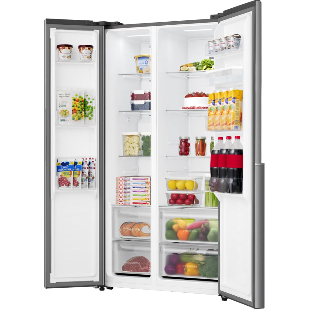 Side by Side GORENJE NRS917D41XWD, NoFrost Plus, 541 l, H 178.6 cm, Clasa D, Dozator apa, argintiu