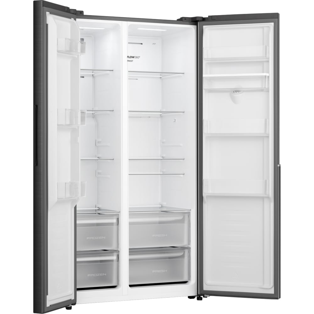 Side by Side GORENJE NRS917E41BXWD, NoFrost Plus, 541 l, H 178.6 cm, Clasa E, Dozator apa, negru
