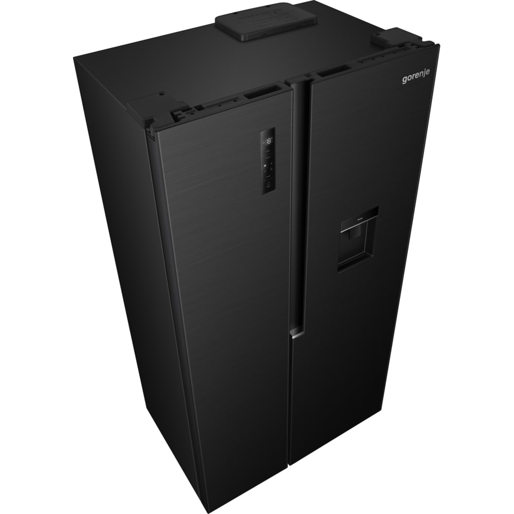 Side by Side GORENJE NRS917E41BXWD, NoFrost Plus, 541 l, H 178.6 cm, Clasa E, Dozator apa, negru