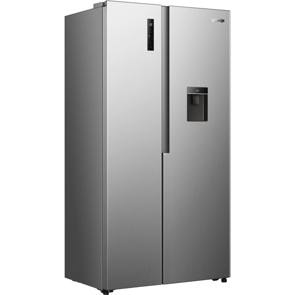 Side by Side GORENJE NRS917E41XWD, NoFrost Plus, 541 l, H 178.6 cm, Clasa E, Dozator apa, argintiu