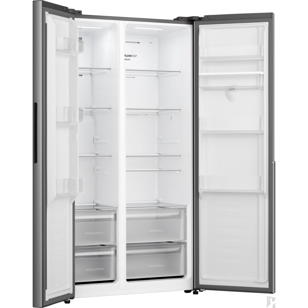 Side by Side GORENJE NRS917E41XWD, NoFrost Plus, 541 l, H 178.6 cm, Clasa E, Dozator apa, argintiu