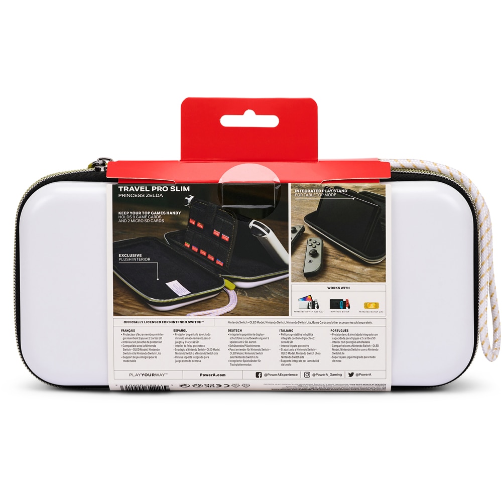 Husa Travel Pro Slim pentru Nintendo Switch/OLED/Lite POWERA Princess Zelda NSCS0054-01, alb