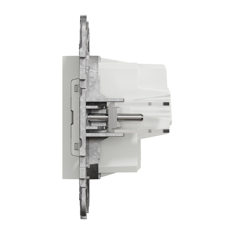 Priza SCHNEIDER Noua Unica NU503718Z, 2P+E 16A, IP20, Obturatoare, Suport fixare si gheare, alb
