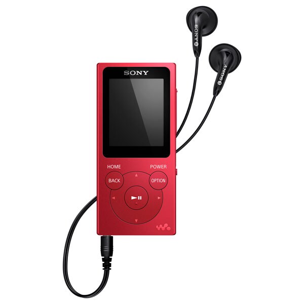 MP4 player SONY Walkman NW-E393R, 4GB, FM, rosu