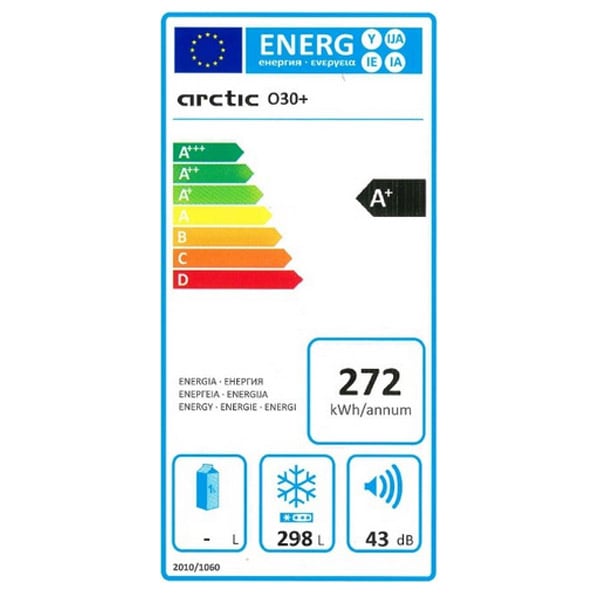 Lada frigorifica ARCTIC O30+, 298 l, H 86 cm, Clasa A+, alb