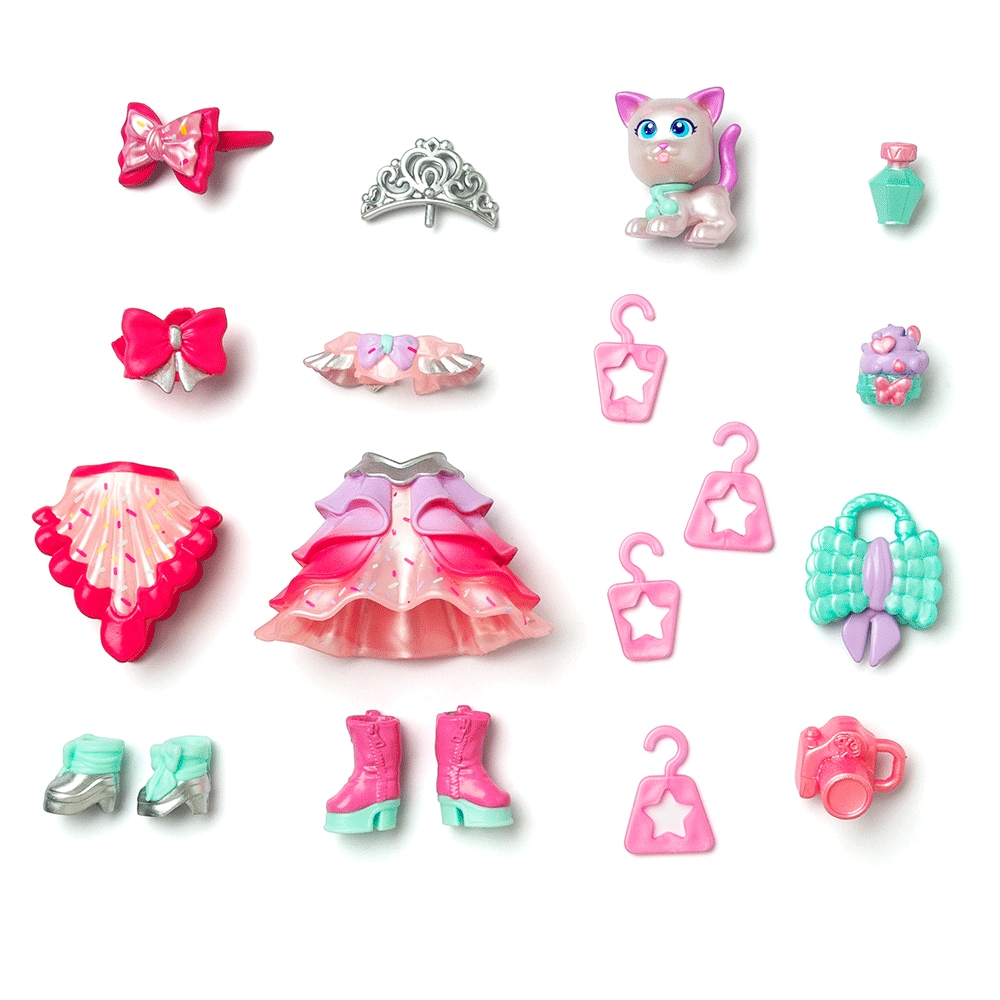 Set papusa KOOKYLOOS Dulap Sweet Wishes 1100042504, 3 ani+, multicolor