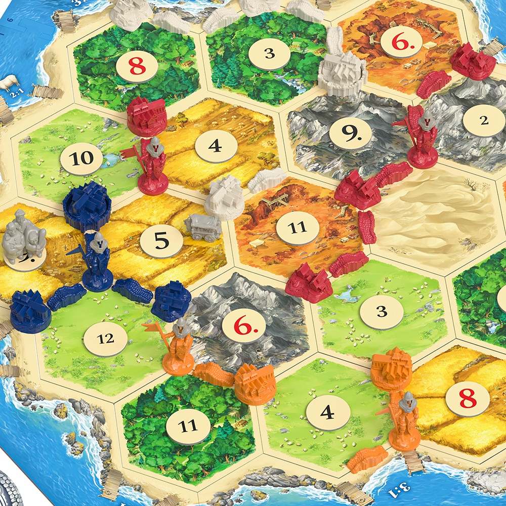 Joc de societate CATAN Extensie - Orase si cavaleri 3/4 editia 2025 OC3425, 12 ani+, 3-4 jucatori