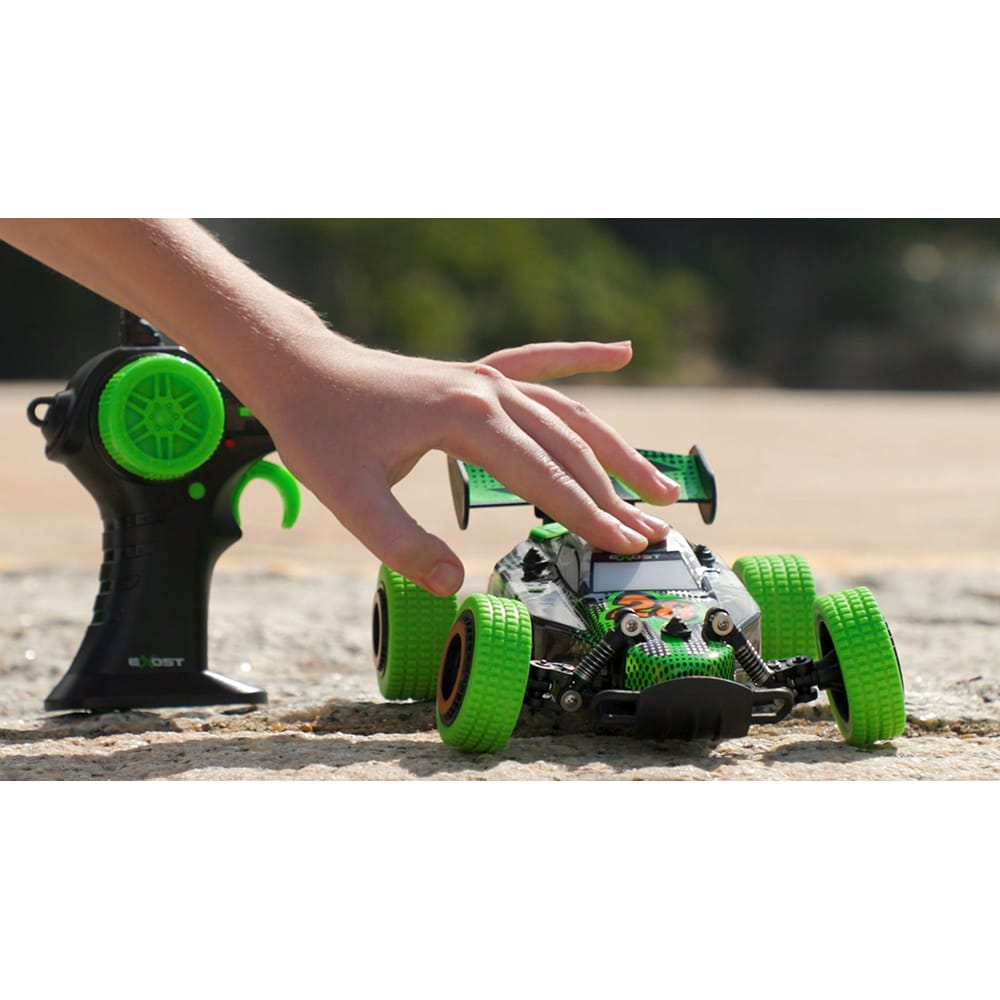 Masinuta cu telecomanda EXOST RC - Dust storm 753020639, 5 ani+, verde-negru