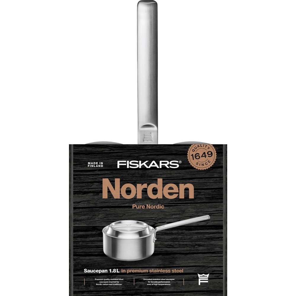Cratita FISKARS Norden 1067637, 1.8l, 15cm, otel inoxidabil, argintiu