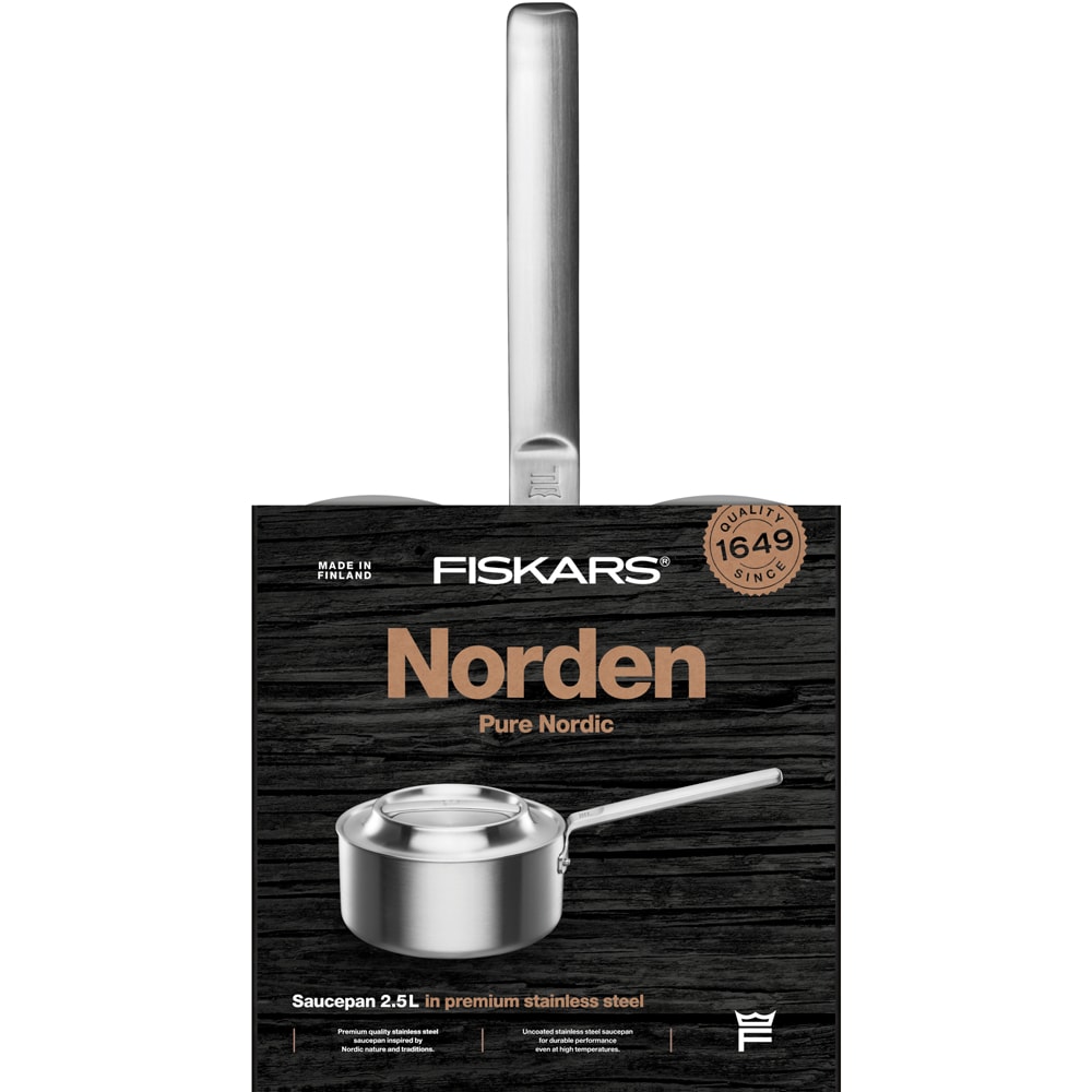 Cratita FISKARS Norden 1067638, 2.5l, 17cm, otel inoxidabil, argintiu