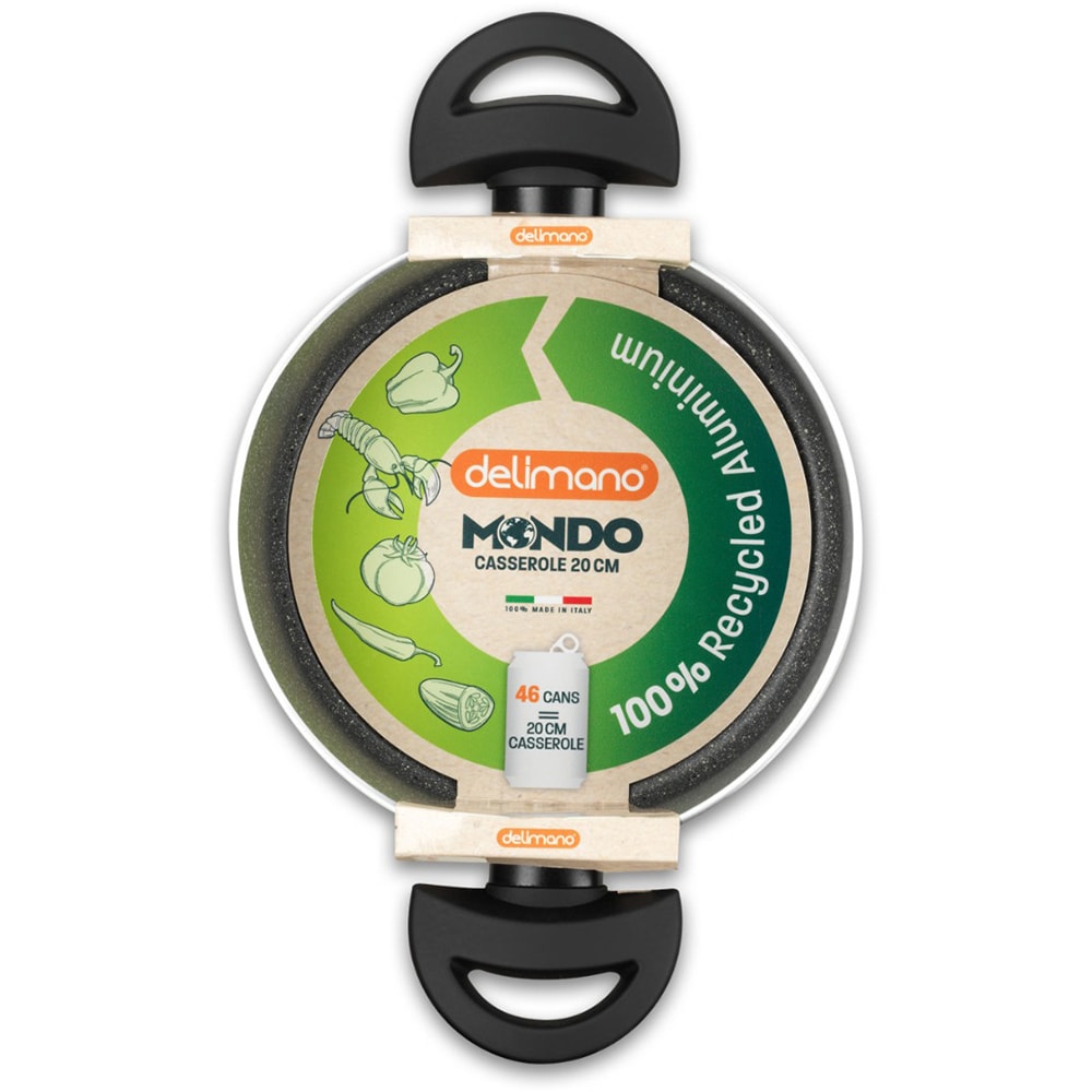 Oala DELIMANO Mondo, 5l, 24cm, aluminiu, negru