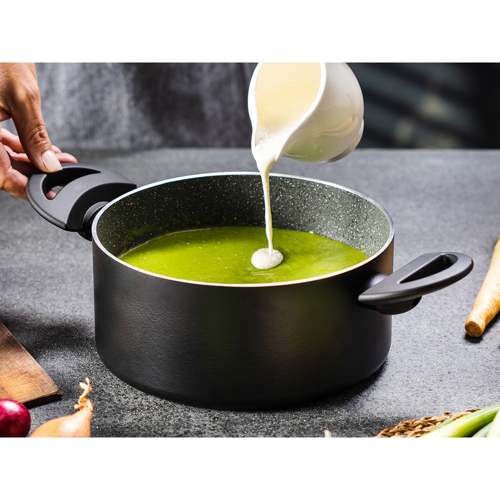 Oala DELIMANO Mondo, 5l, 24cm, aluminiu, negru