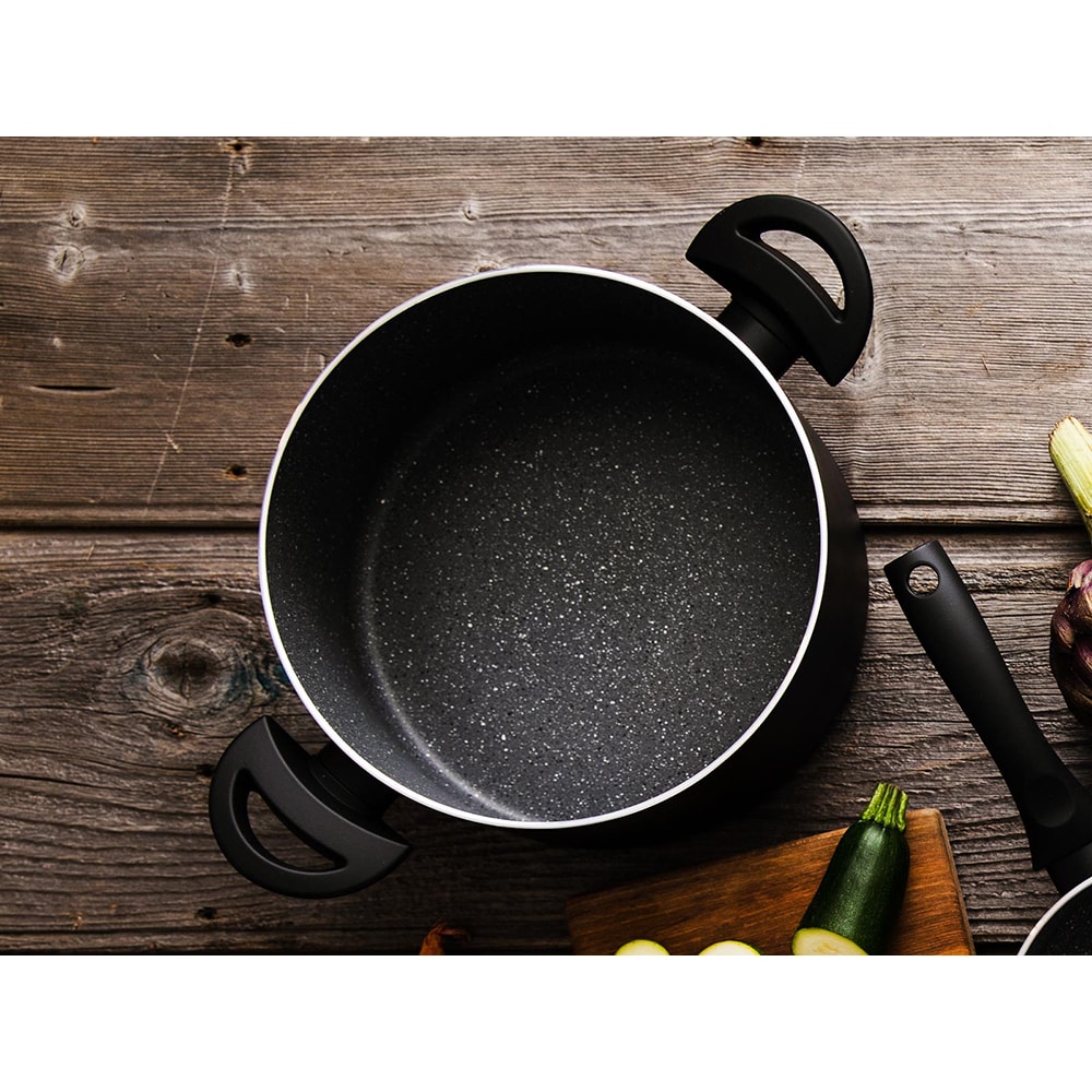 Oala DELIMANO Mondo, 5l, 24cm, aluminiu, negru