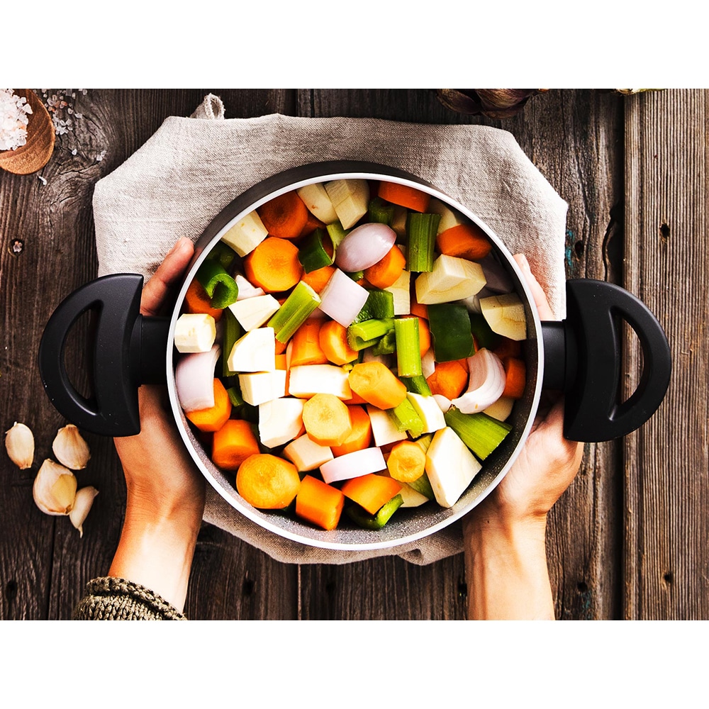 Oala DELIMANO Mondo, 5l, 24cm, aluminiu, negru