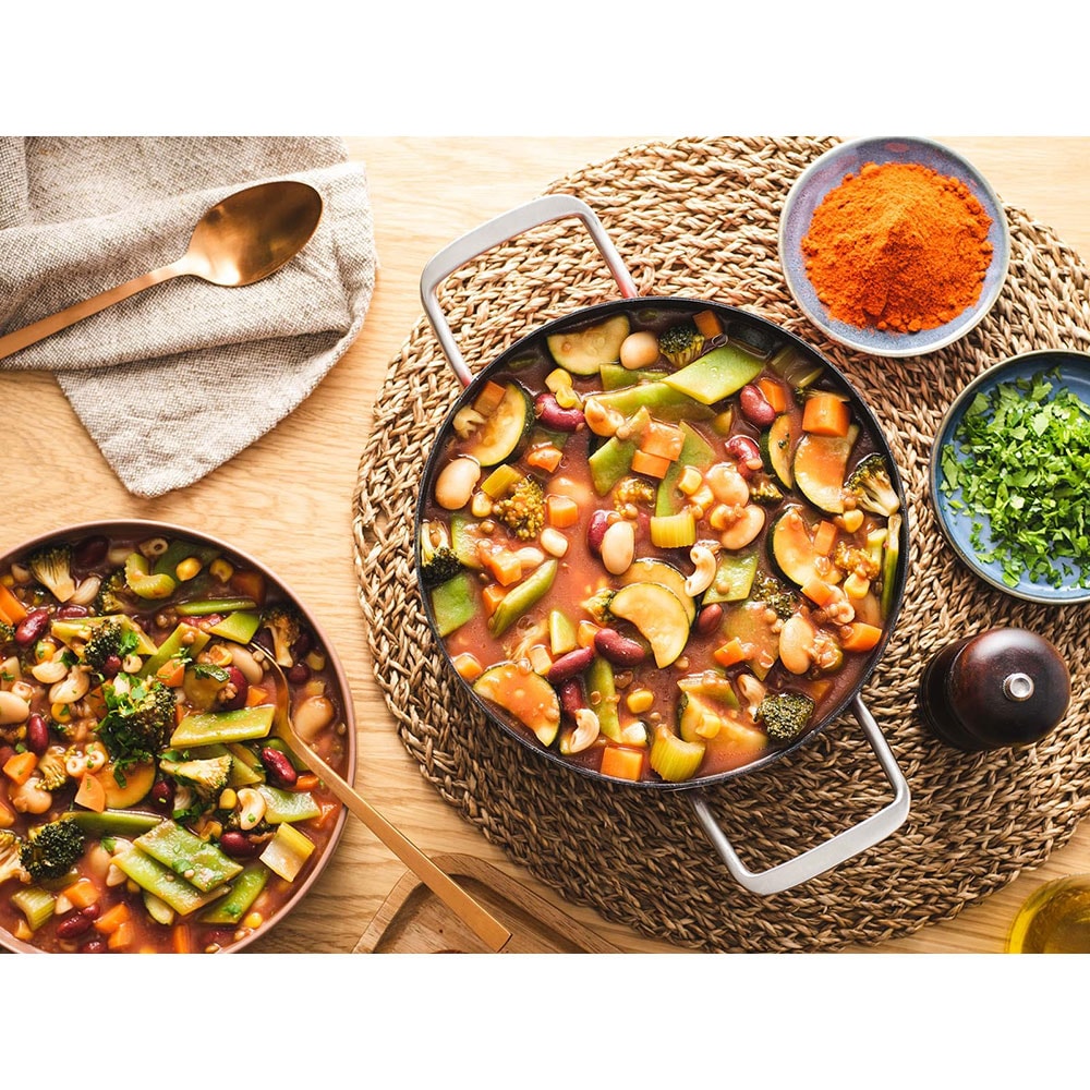 Oala DELIMANO Titanium Legend, 20cm, otel carbon, rosu