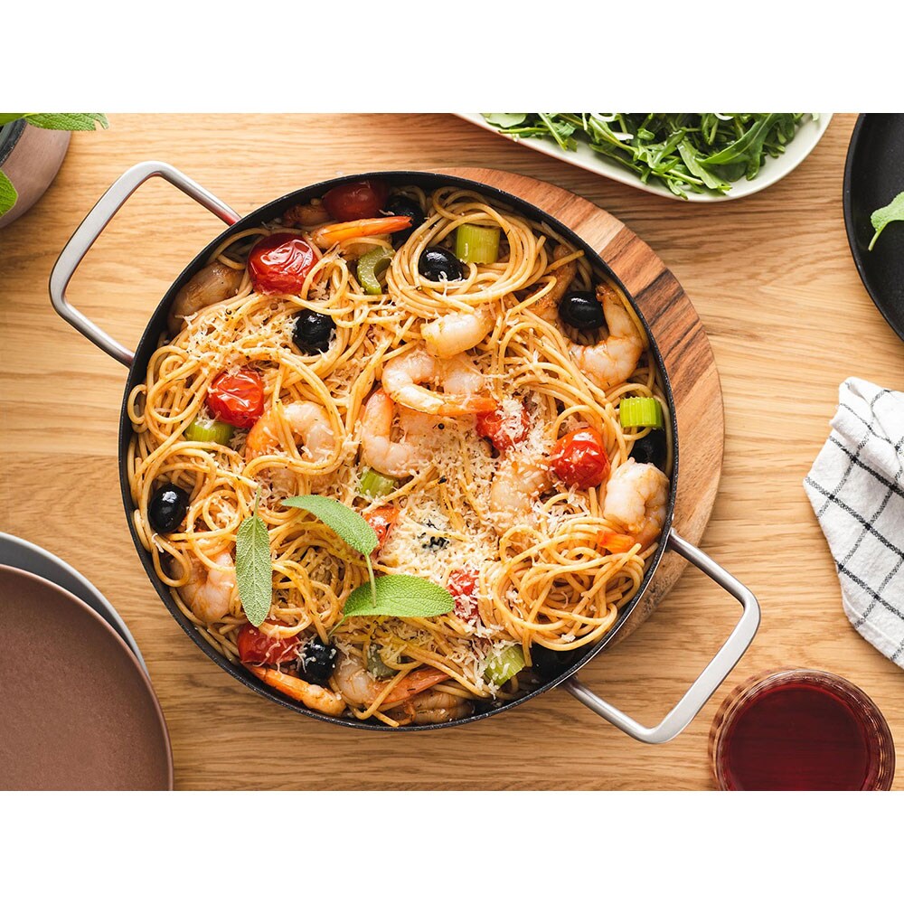 Oala DELIMANO Titanium Legend, 20cm, otel carbon, rosu