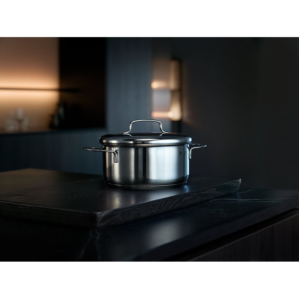 Set vase WMF Mini 718556040, 5 piese, 12-16cm, 0.9-1.5l, inox, argintiu