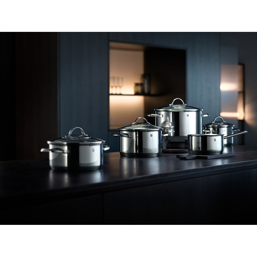 Set vase WMF Provence 721556380, 5 piese, 16-24cm, 1.7-5.7l, inox, argintiu