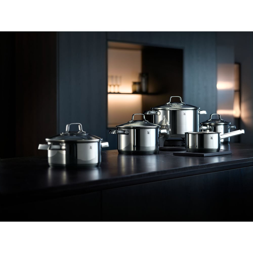 Set vase WMF Belmonte 751556040, 5 piese, 16-24cm, 1.5-5.7l, inox, argintiu