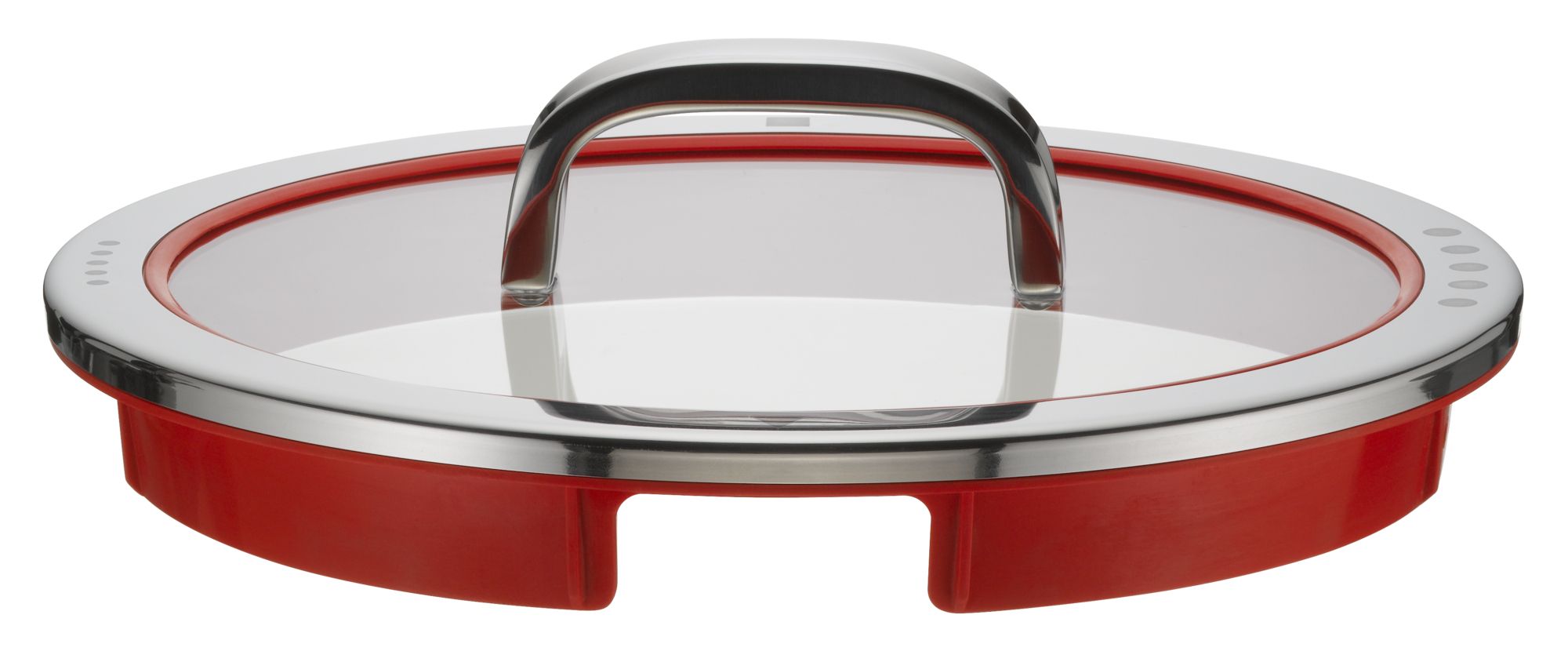 Cratita cu capac WMF 760246380, 4.1l, 24cm, otel inoxidabil, rosu