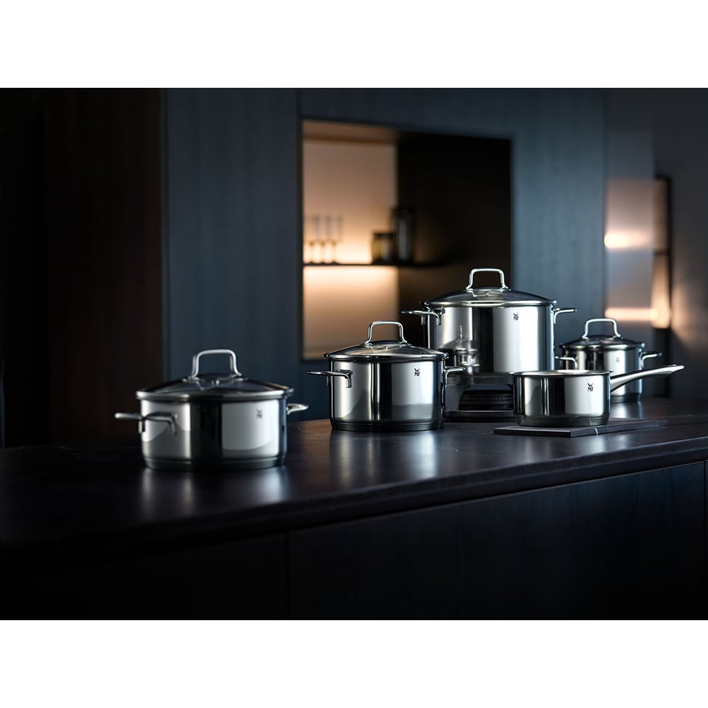Set vase WMF Astoria 780556040, 5 piese, 16-24cm, 1.5-5.7l, inox, argintiu