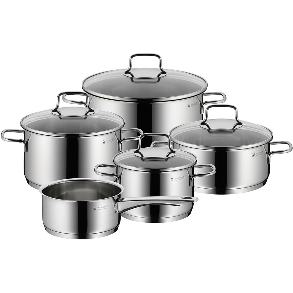 Set vase WMF Astoria 780556040, 5 piese, 16-24cm, 1.5-5.7l, inox, argintiu