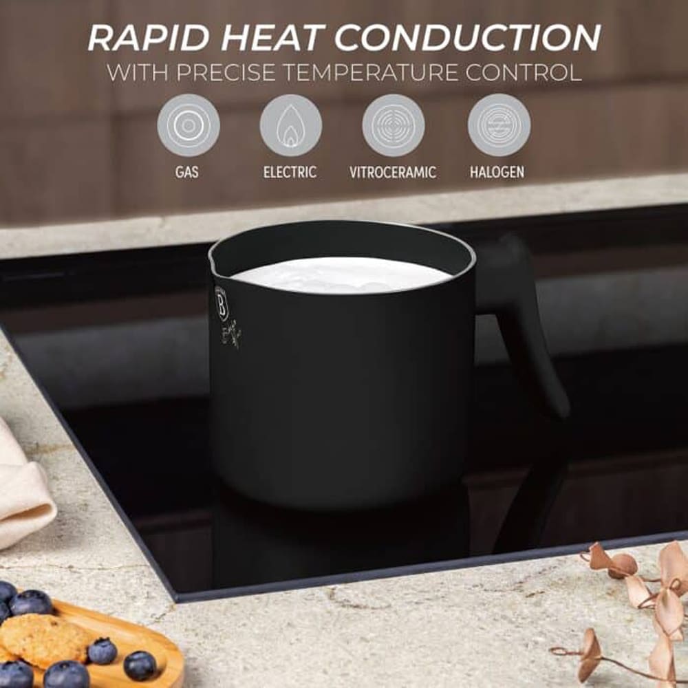 Ibric BERLINGER HAUS Matte Black BH/8192, 1.2l, 12 cm, aluminiu, negru mat