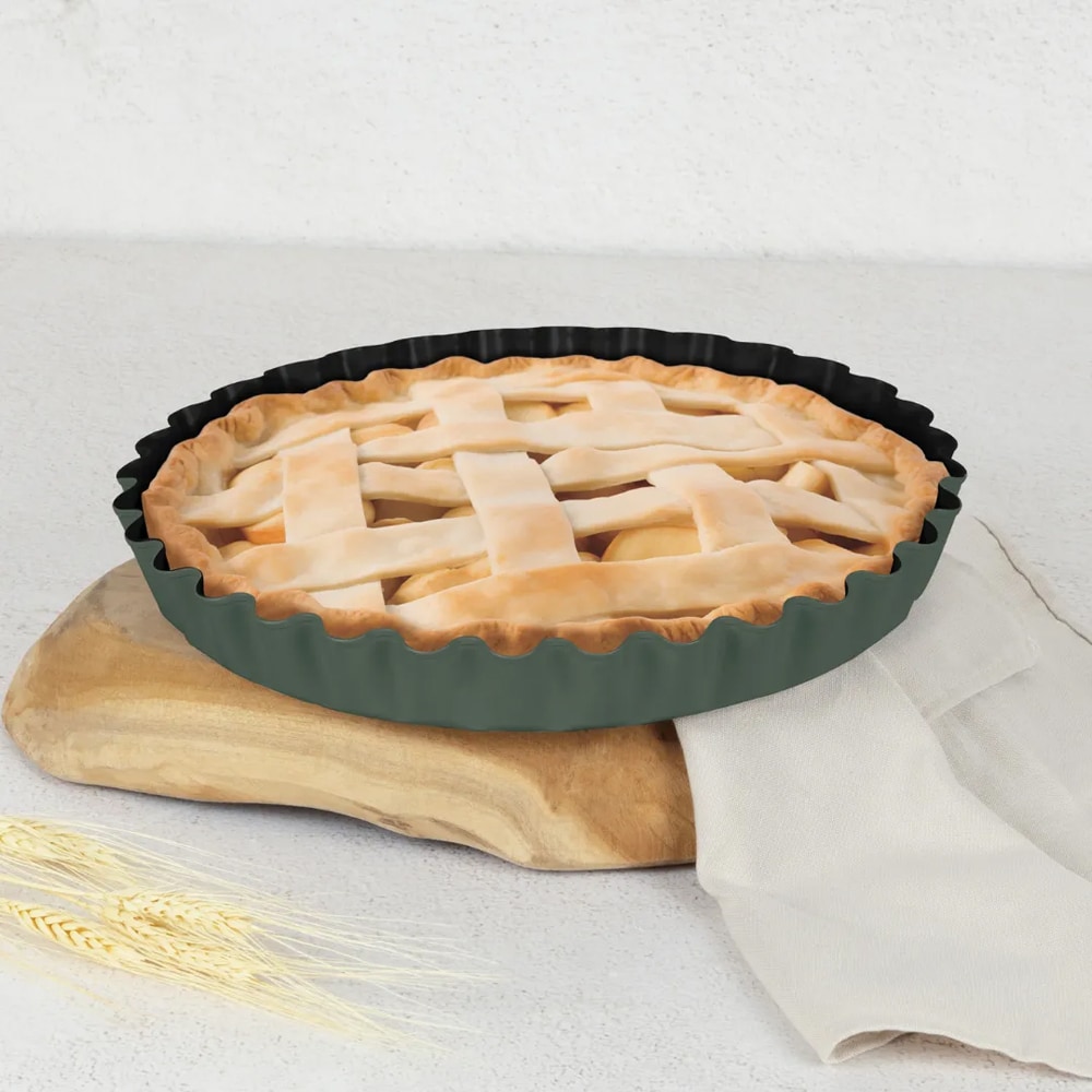 Forma de copt tarte BERLINGER HAUS BH8631, 28 cm, otel, verde mat