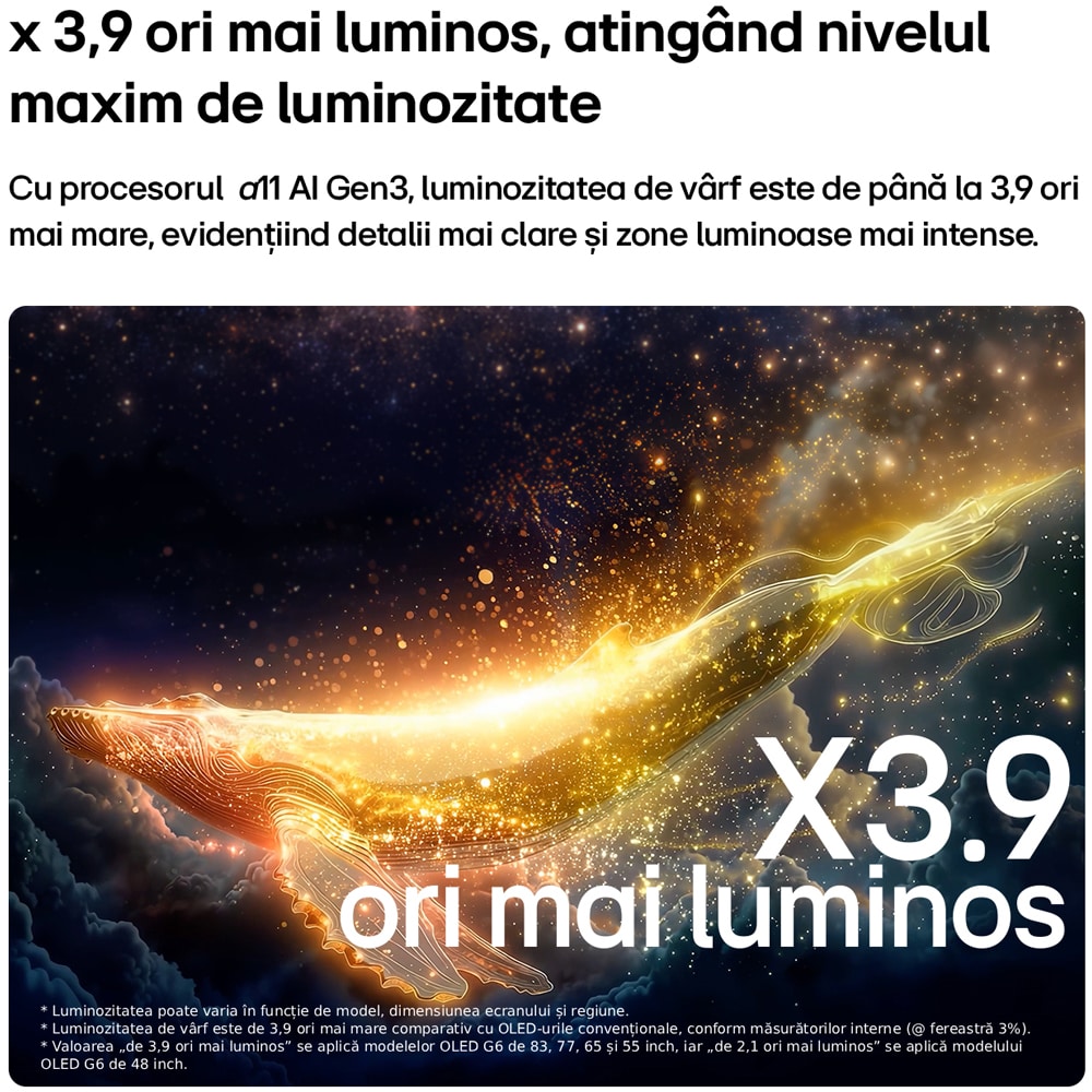 Televizor OLED Evo Smart LG 65G62LW, Ultra HD 4K, HDR, 164cm