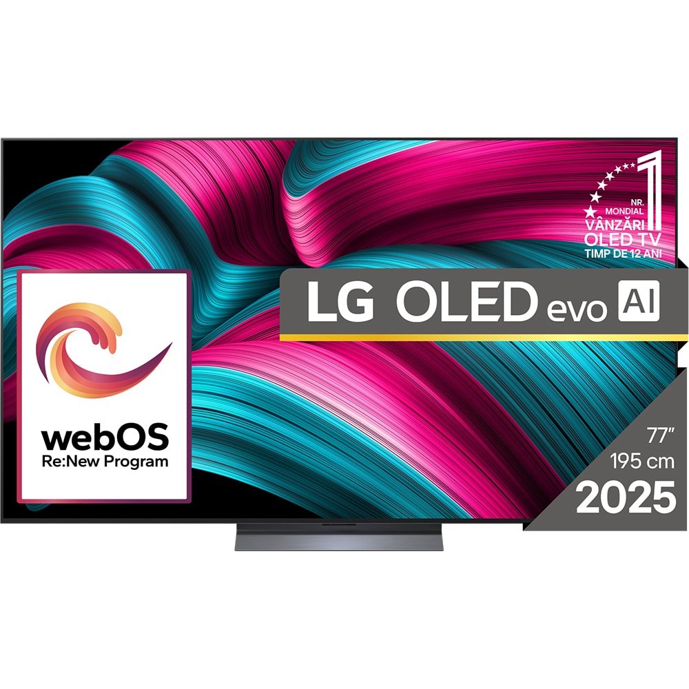 Televizor OLED Evo Smart LG 77C5ELB, Ultra HD 4K, HDR, 195cm