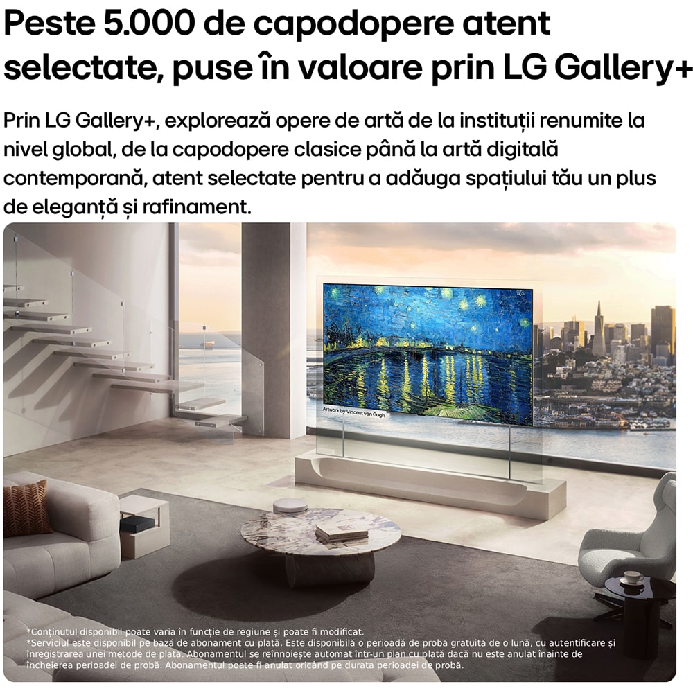 Televizor OLED Evo True Wireless LG OLED83W69LA, Ultra HD 4K, HDR, 209 cm