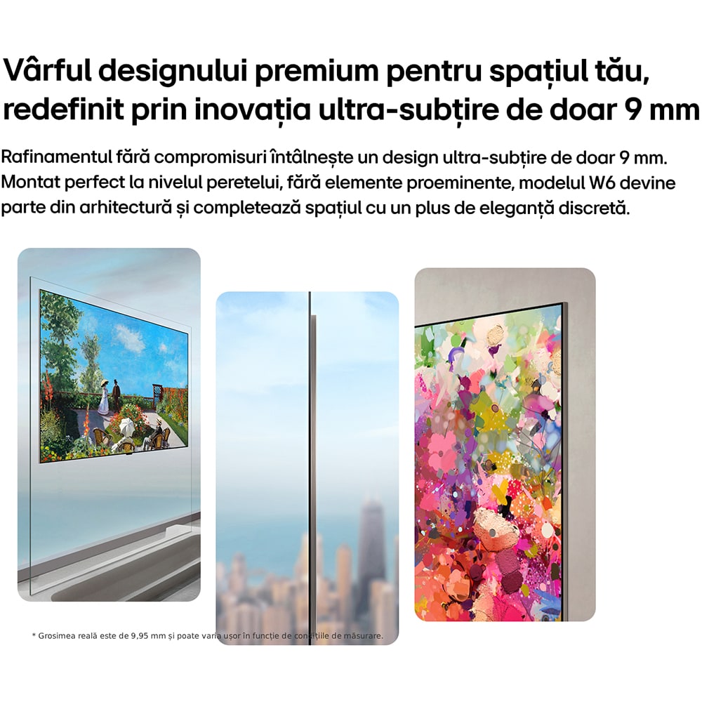 Televizor OLED Evo True Wireless LG OLED83W69LA, Ultra HD 4K, HDR, 209 cm