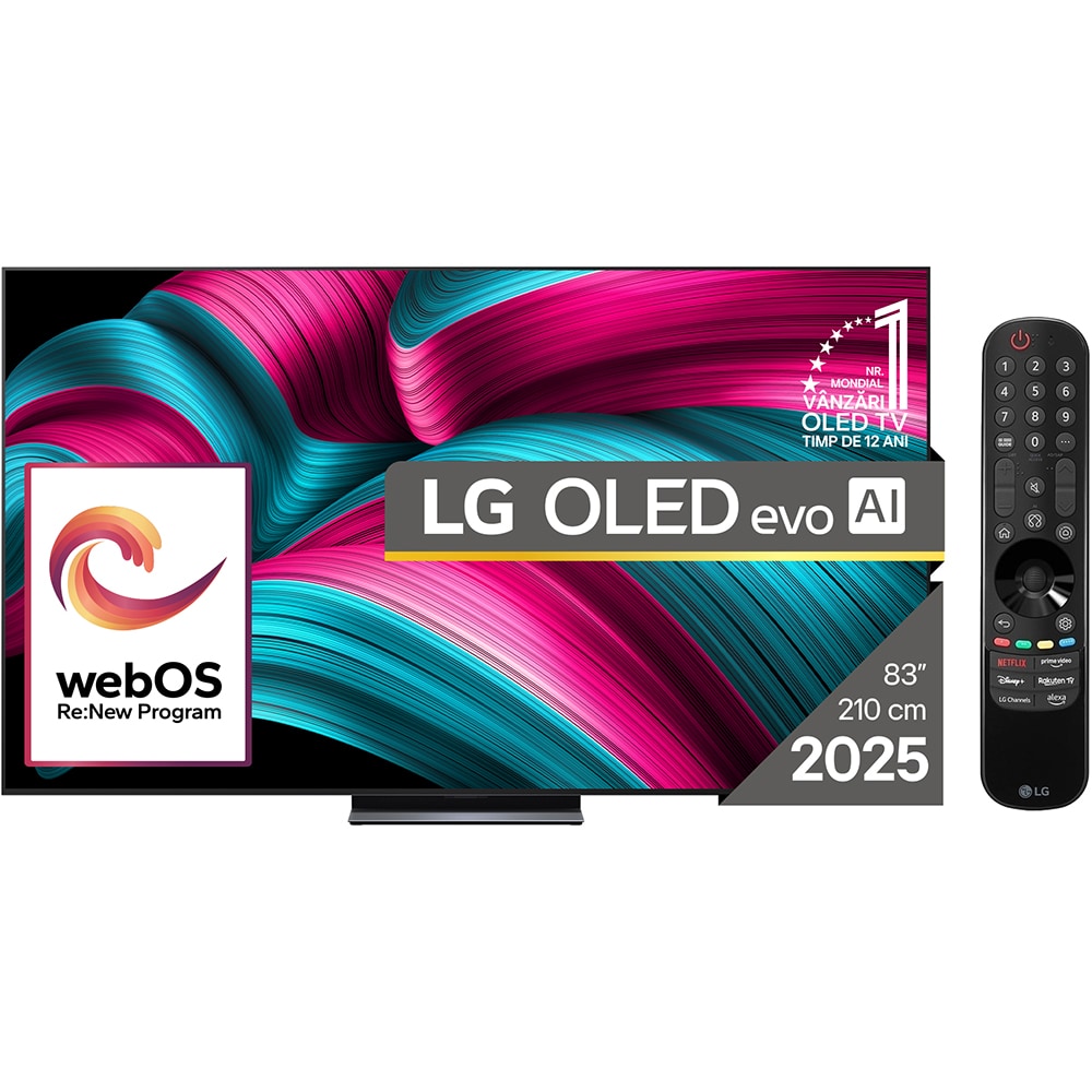 Televizor OLED Evo Smart LG 83C5ELA, Ultra HD 4K, HDR, 210cm