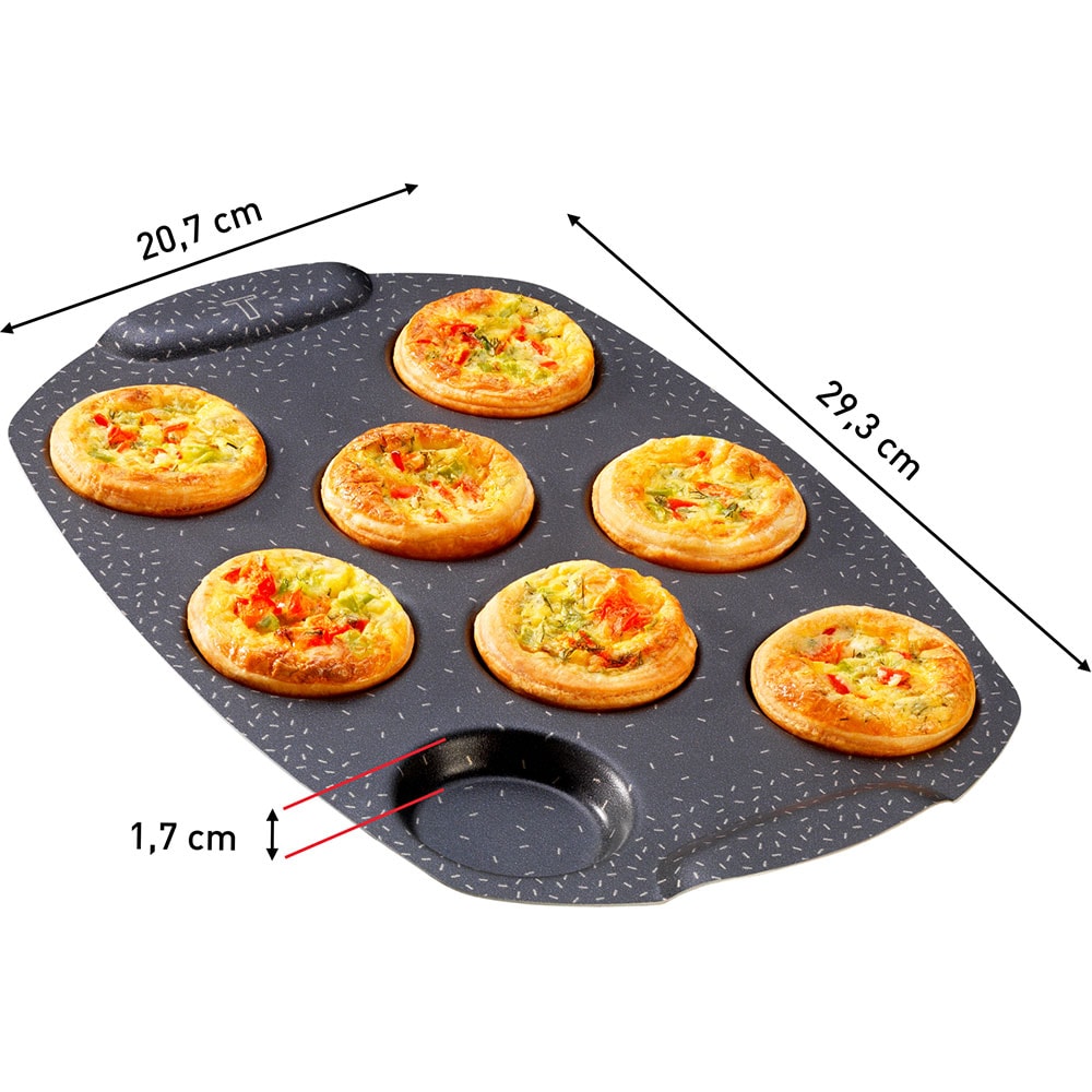 Forma de copt TEFAL PerfectBake Mini J5734902, 20cm, aluminiu, negru-maro