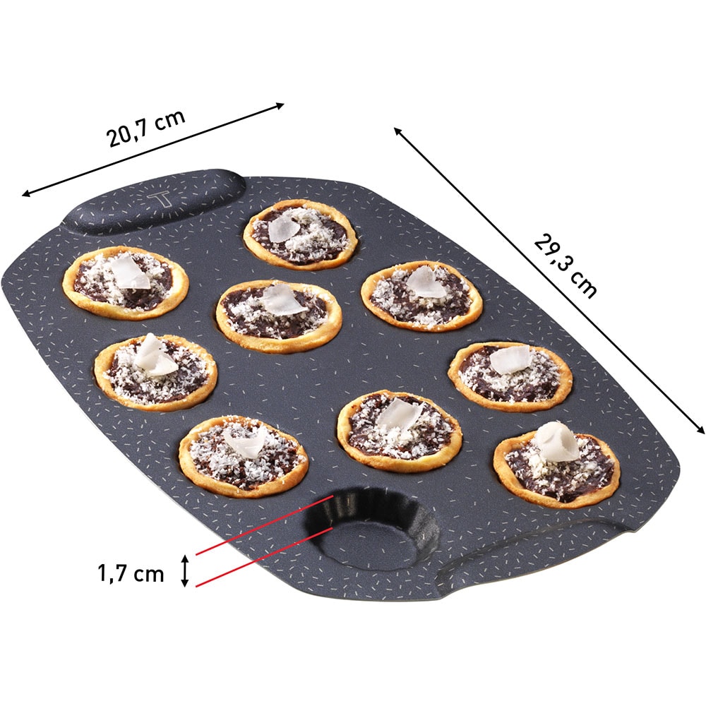Forma de copt TEFAL PerfectBake Mini J5735002, 20cm, aluminiu, negru-maro