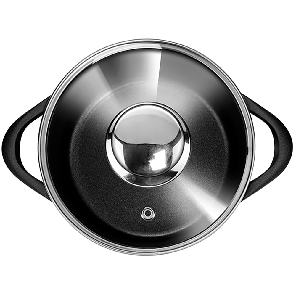 Set de oale SMILE Ilag Basic MGK-12, 8 piese, 1.2-6l, 16-28cm, aluminiu, negru