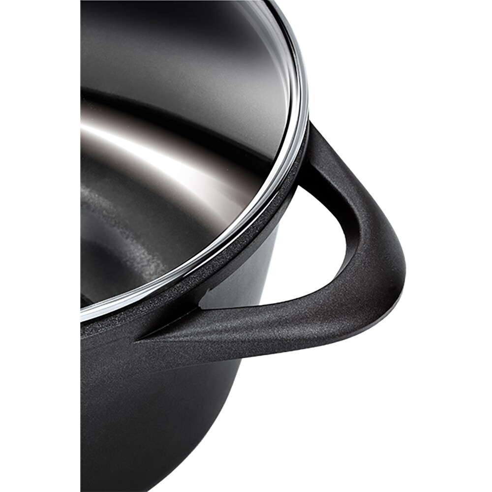 Set de oale SMILE Ilag Basic MGK-12, 8 piese, 1.2-6l, 16-28cm, aluminiu, negru