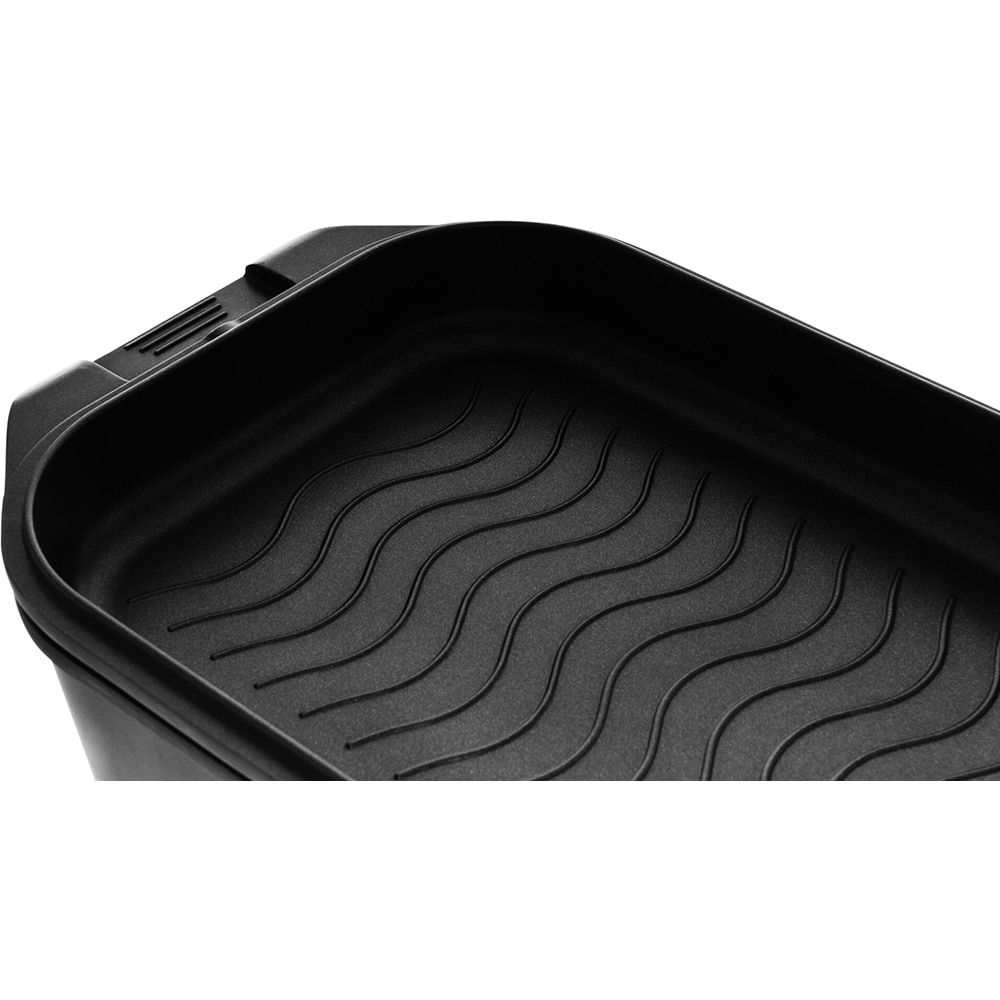 Vas termorezistent SMILE SBR-3, 24.5x34.5x10cm, aluminiu, negru