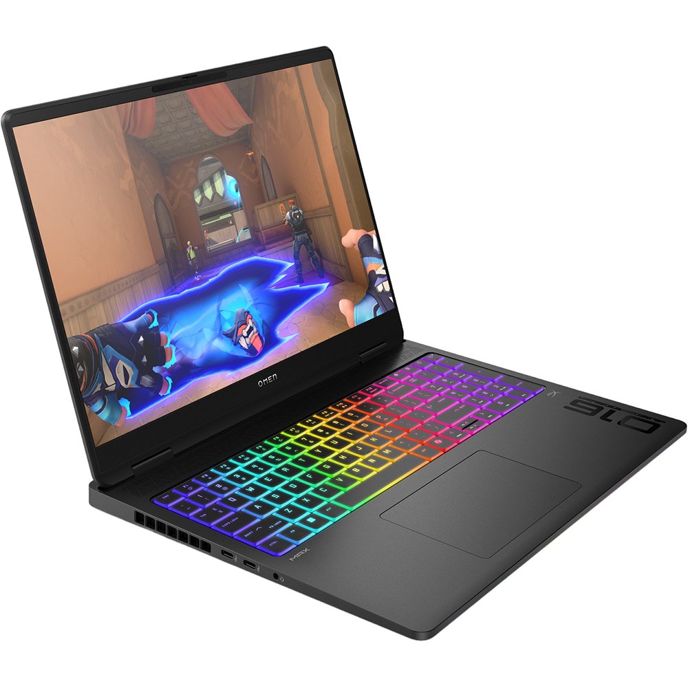 Laptop Gaming HP Omen Max 16-ah0101nn, Intel Core Ultra 7 255HX pana la 5.2GHz, 16" WQXGA OLED, 32GB, SSD 2TB, NVIDIA GeForce RTX 5070Ti 12GB, Free DOS, negru