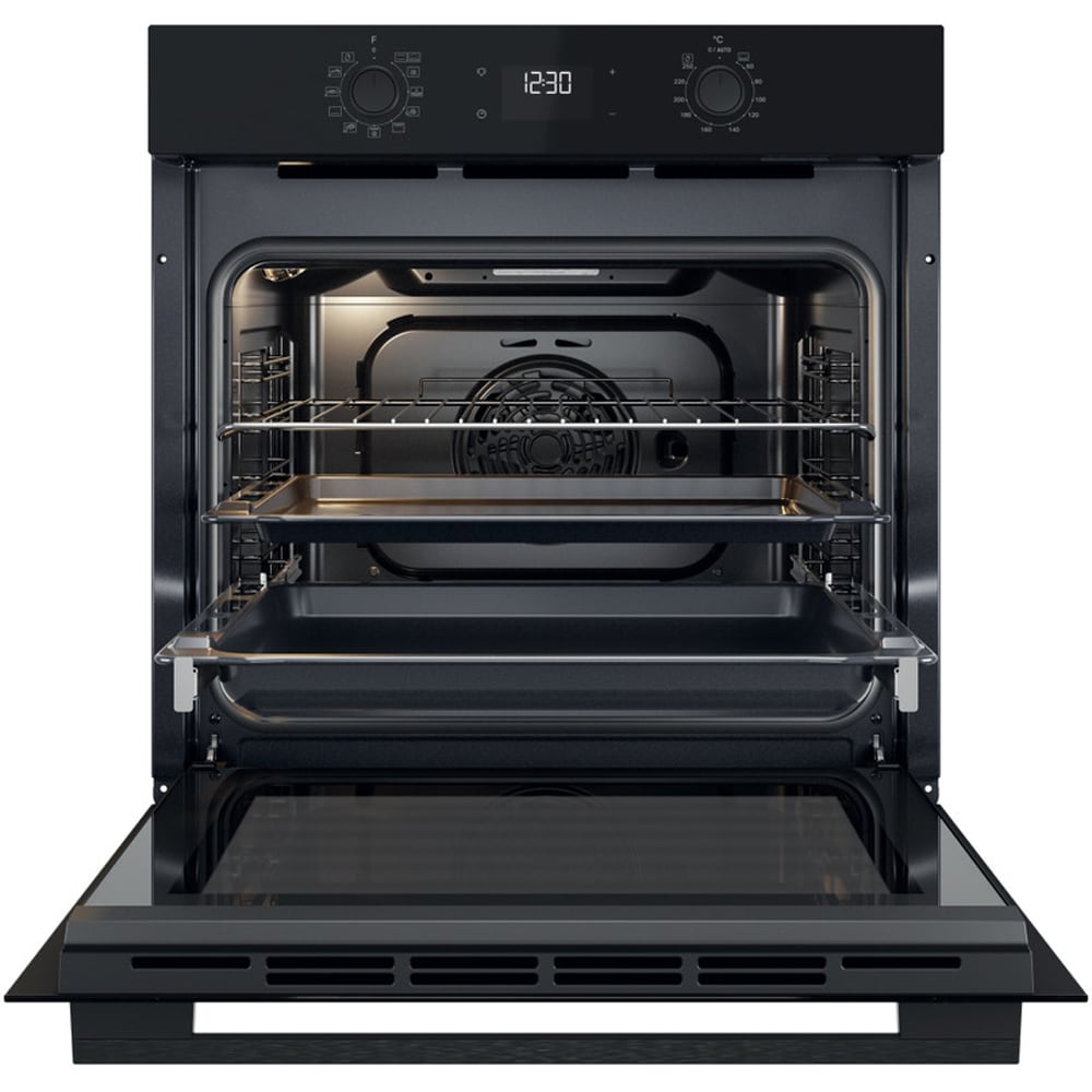 Cuptor incorporabil WHIRLPOOL OMK58HU1B, Electric, Gatire cu abur, Autocuratare hidrolitica, 71 l, Clasa A+, negru