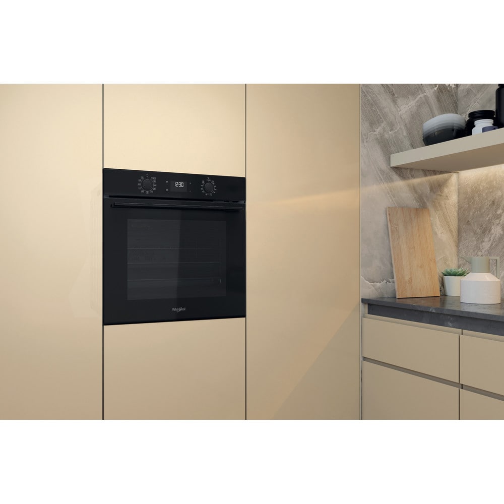 Cuptor incorporabil WHIRLPOOL OMK58HU1B, Electric, Gatire cu abur, Autocuratare hidrolitica, 71 l, Clasa A+, negru