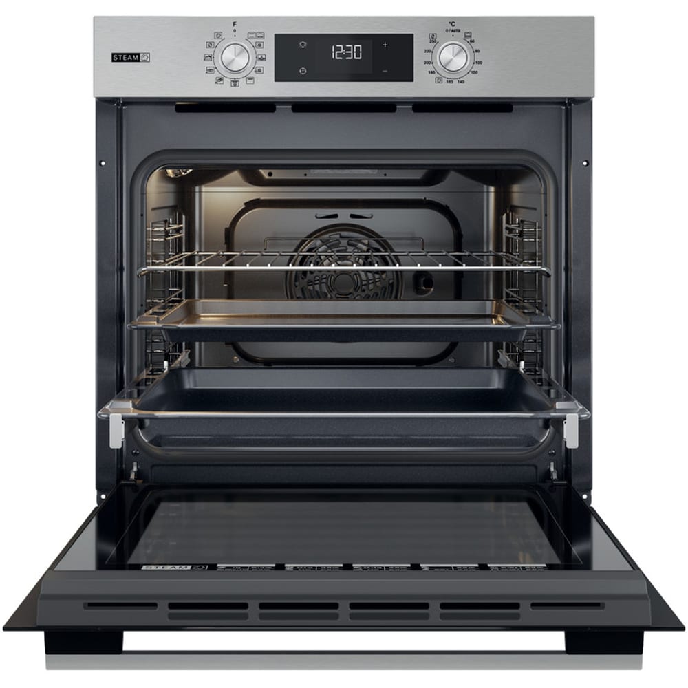 Cuptor incorporabil WHIRLPOOL OMSK58HU1SX, Electric, Gatire cu abur, Autocuratare hidrolitica, 71 l, Clasa A+, inox