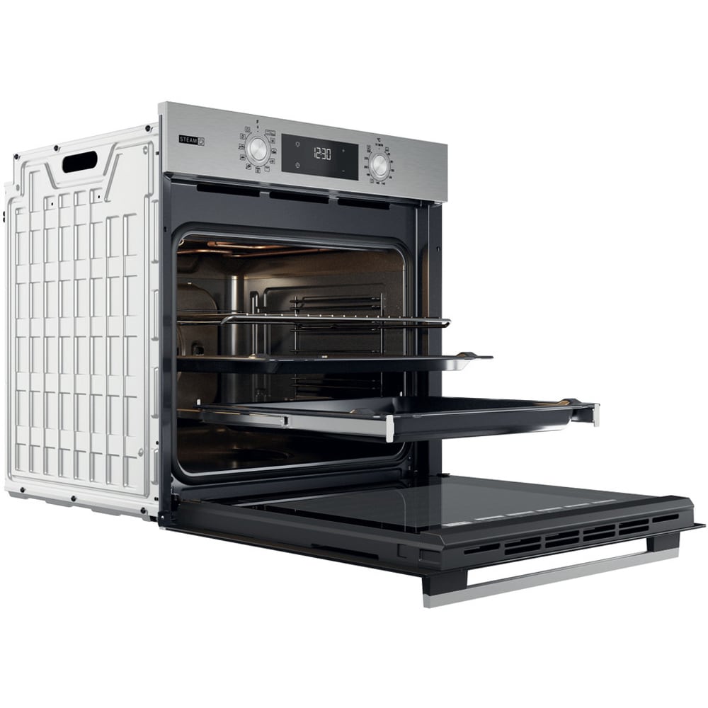 Cuptor incorporabil WHIRLPOOL OMSK58HU1SX, Electric, Gatire cu abur, Autocuratare hidrolitica, 71 l, Clasa A+, inox