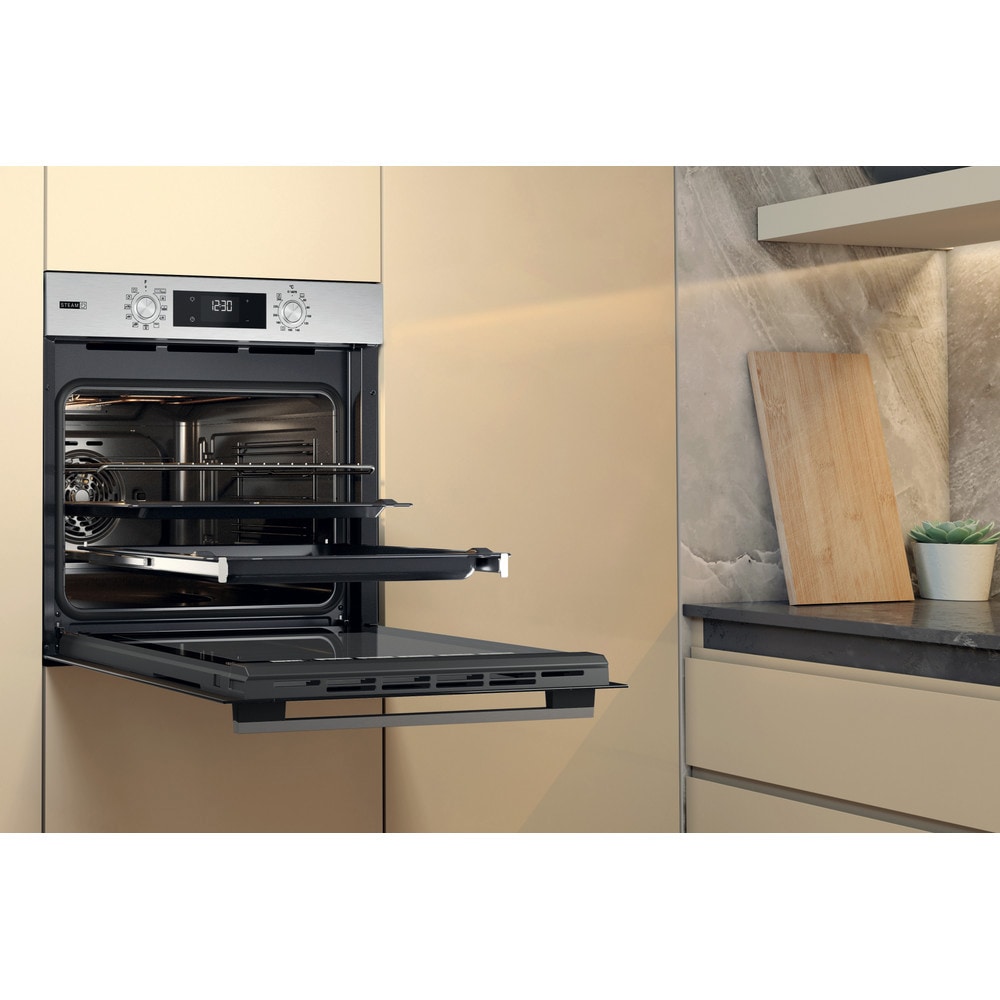 Cuptor incorporabil WHIRLPOOL OMSK58HU1SX, Electric, Gatire cu abur, Autocuratare hidrolitica, 71 l, Clasa A+, inox