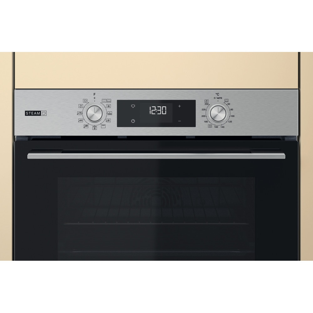 Cuptor incorporabil WHIRLPOOL OMSK58HU1SX, Electric, Gatire cu abur, Autocuratare hidrolitica, 71 l, Clasa A+, inox