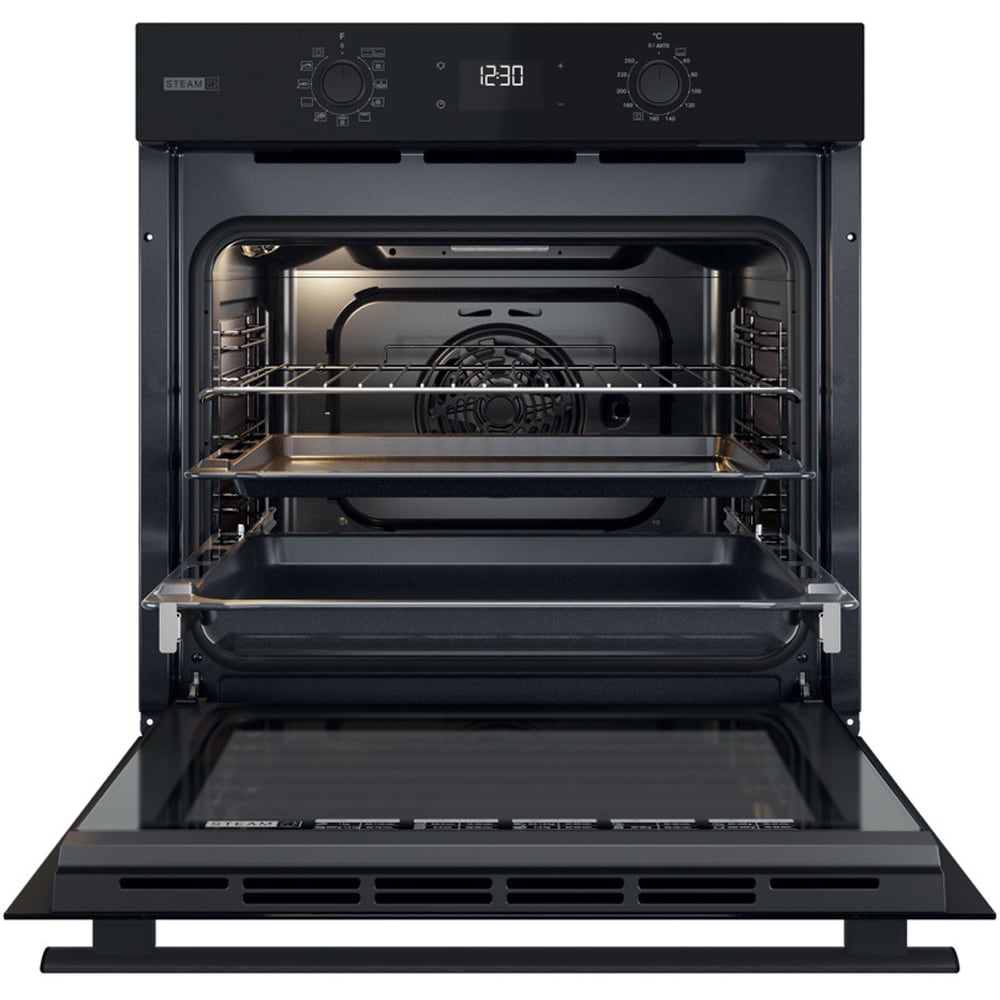 Cuptor incorporabil WHIRLPOOL OMSR58CU1SB, Electric, Gatire cu abur, Autocuratare catalitica, 71 l, Clasa A+, negru