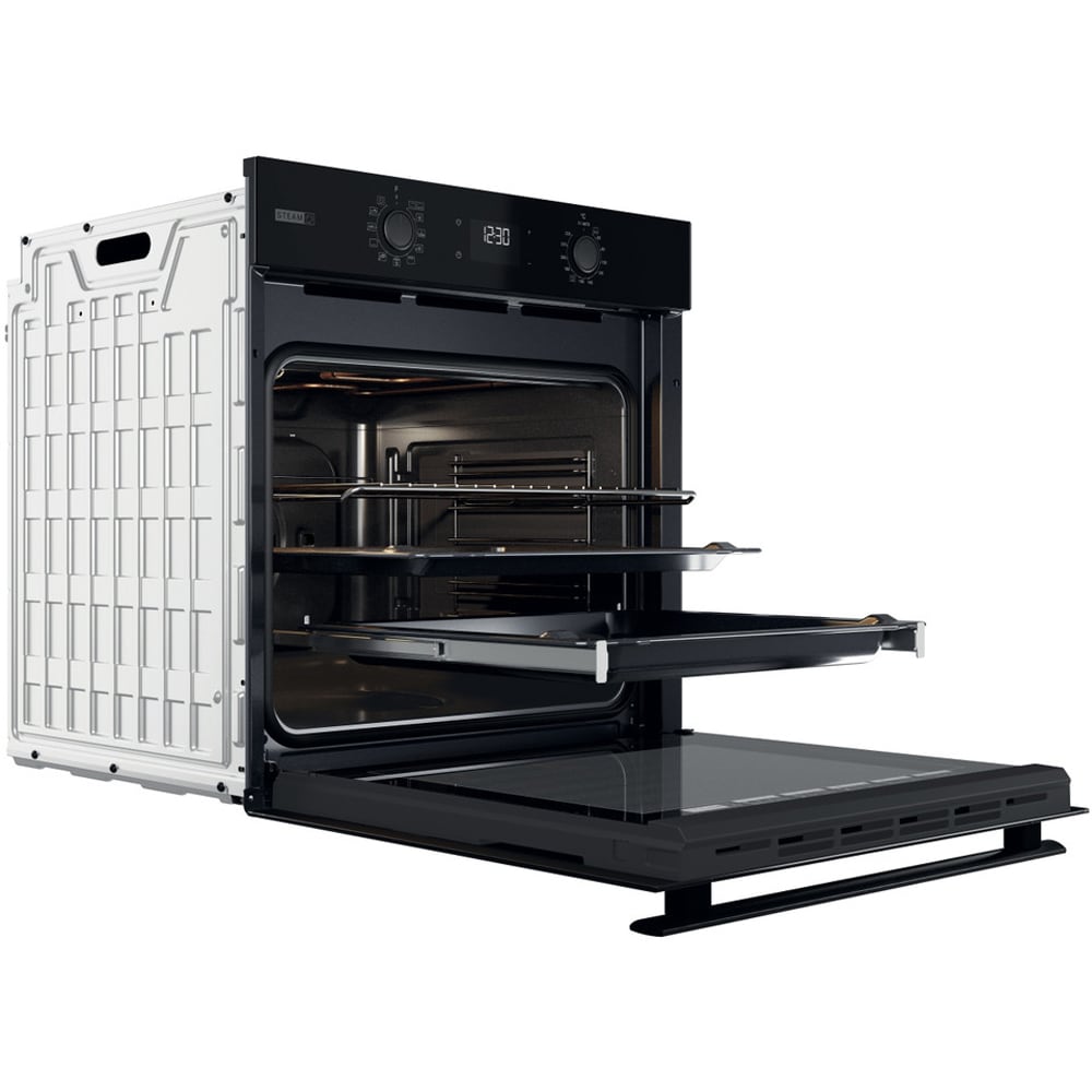 Cuptor incorporabil WHIRLPOOL OMSR58CU1SB, Electric, Gatire cu abur, Autocuratare catalitica, 71 l, Clasa A+, negru