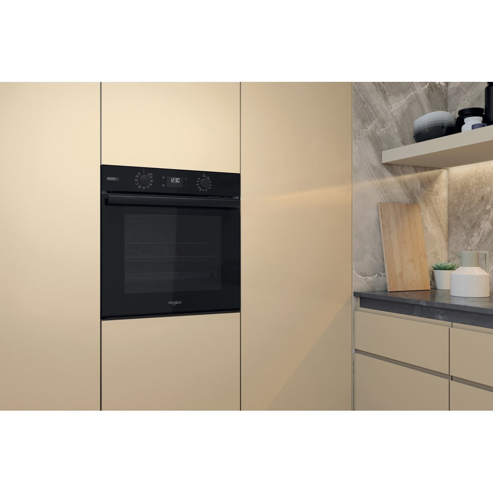 Cuptor incorporabil WHIRLPOOL OMSR58CU1SB, Electric, Gatire cu abur, Autocuratare catalitica, 71 l, Clasa A+, negru